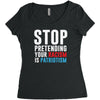 stop pretending your racism is patriotism Women's Triblend Scoop T-shirt