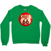 route 66 sign distressed, ideal birthday gift or present Crewneck Sweatshirt