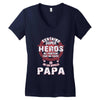 papa heros Women's V-Neck T-Shirt