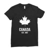 Canada Established 1867 Ladies Fitted T-Shirt