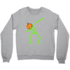 pumpkin skeleton dabbing Crewneck Sweatshirt