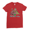 baseball game on short Ladies Fitted T-Shirt