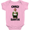 omg santa will ferrell Baby Bodysuit