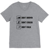 Don't drown crash walk Tee Swim Bike Run Triathle V-Neck Tee