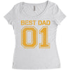 1 best dad Women's Triblend Scoop T-shirt