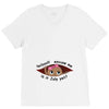 July Peeking Out Baby Girl V-Neck Tee