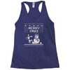 christmas funny dog &amp; snowman Racerback Tank
