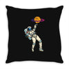 astronaut basketball planet Throw Pillow