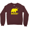 beer t shirt bear plus deer funny tee drinking college humor party shi Crewneck Sweatshirt