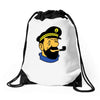 captain haddock tintin cartoon comic Drawstring Bags