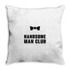 Handsome Man Club Bow Tie Throw Pillow