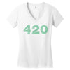 marijuana 420 Women's V-Neck T-Shirt