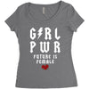 Girl Power Future Is Female Women's Triblend Scoop T-shirt