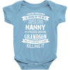 Super Cool Nanny Of A Freaking Awesome Grandson Baby Onesie