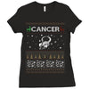 cancer christmas ugly sweater Ladies Fitted T-Shirt