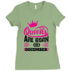 Queens Are Born in December Ladies Fitted T-Shirt