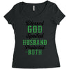 blessed god by spoiled by my husband protected by both Women's Triblend Scoop T-shirt