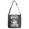 love whiskey and camping! Adjustable Strap Totes