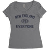 NEW ENGLAND VS EVERYBODY Women's Triblend Scoop T-shirt