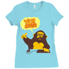 monkey yo bitch Ladies Fitted T-Shirt