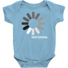 buffering  funny retro loading computer console fashion party Baby Onesie