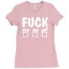 fuck you me off fun Ladies Fitted T-Shirt