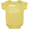 Feminism Noun Baby Onesie