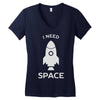 need space Women's V-Neck T-Shirt