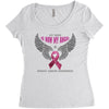 my hero is now my angel breast cancer awareness Women's Triblend Scoop T-shirt