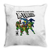 x turtles, mutants in a half shell Throw Pillow