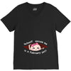 February Peeking Out Asian Baby Girl V-Neck Tee