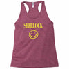 sherlock holmes smiley face Racerback Tank