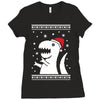 big trex santa ugly christmas Ladies Fitted T-Shirt