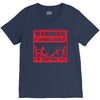 warning if zombies chase us i'm tripping you V-Neck Tee