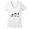 swim bike and run Women's V-Neck T-Shirt