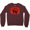 as seen in front of the the tv Crewneck Sweatshirt