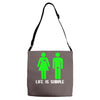 life is simple funny Adjustable Strap Totes