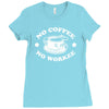 no coffee no workee Ladies Fitted T-Shirt
