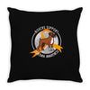 boxers support leukemia awareness Throw Pillow