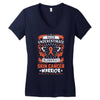 Never Underestimate the Strength of a Skin Cancer Warrior Women's V-Neck T-Shirt