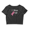 junior's breast cancer awareness i wear pink Crop Top