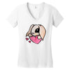 cute lop eared rabbit Women's V-Neck T-Shirt