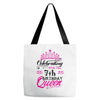 Celebrating With the 7th Birthday Queen Tote Bags