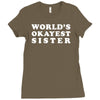 world's okayest sister Ladies Fitted T-Shirt