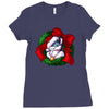 christmas wreath bluebie bust by bluekazenate Ladies Fitted T-Shirt