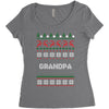 ugly christmas grandpa Women's Triblend Scoop T-shirt