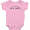 funny t shirt dear lord if you can't make me skinny Baby Onesie