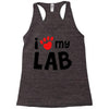 i love my lab labrador Racerback Tank