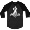 thors hammerretro viking norse fashion cool 3/4 Sleeve Shirt