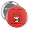 RIGHT MEOW BEER CAT Pin-back button